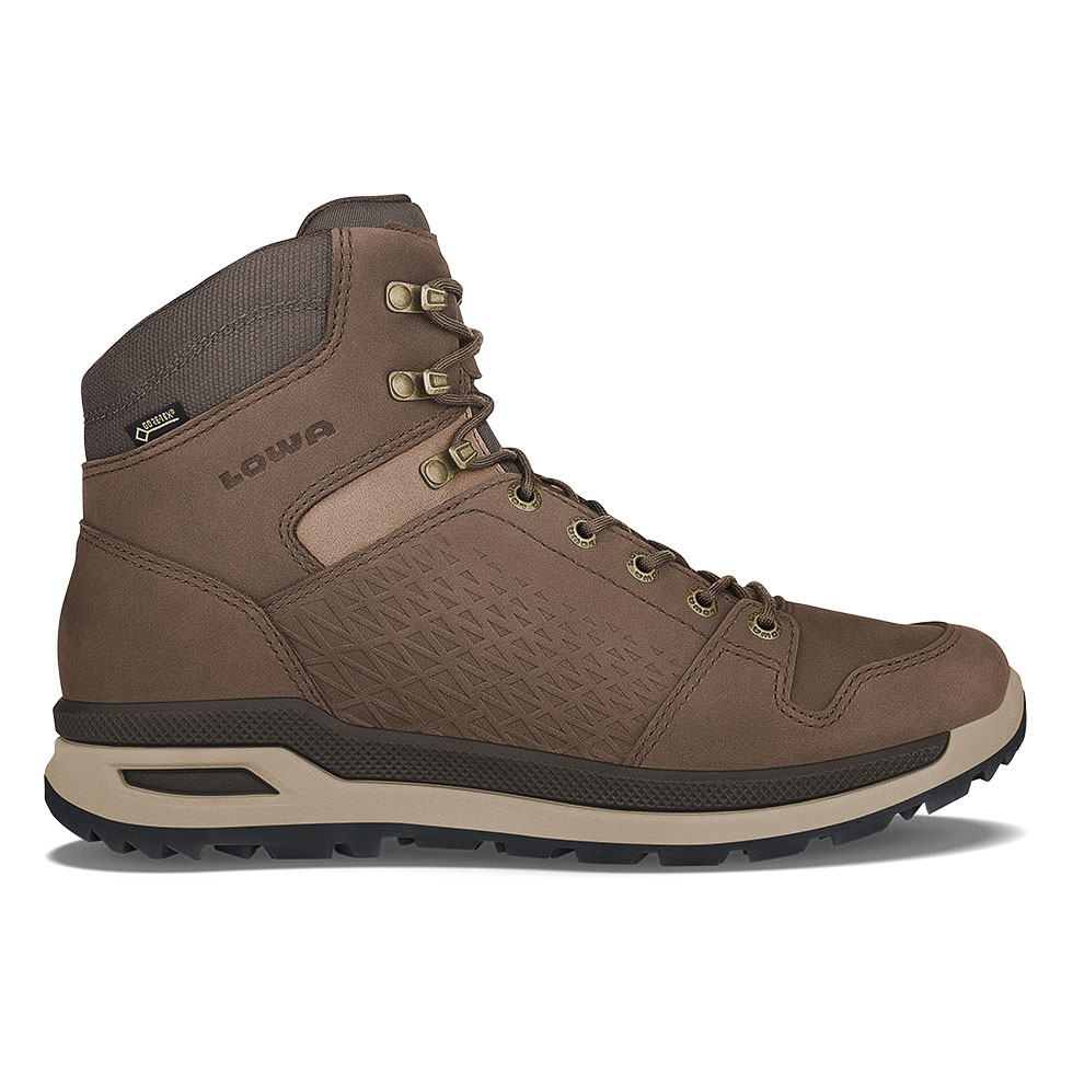 Scarpe Sportive Uomo Lowa Locarno GTX Mid Marroni EMXVZH-143